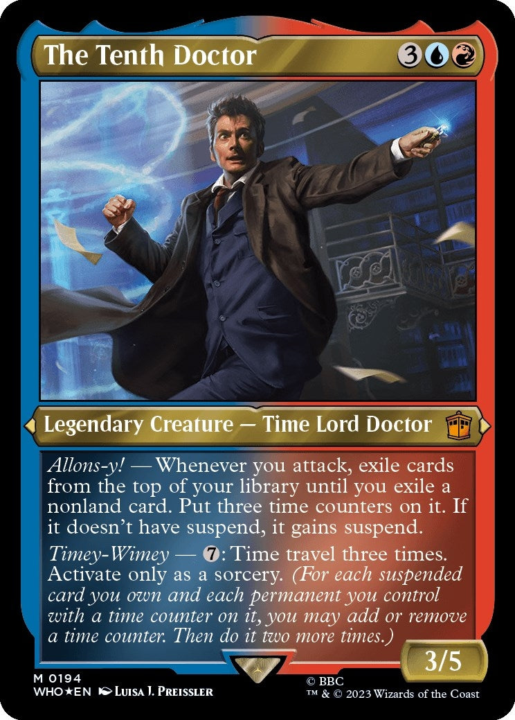 The Tenth Doctor Display Commander Thick Stock (194) [WHO]