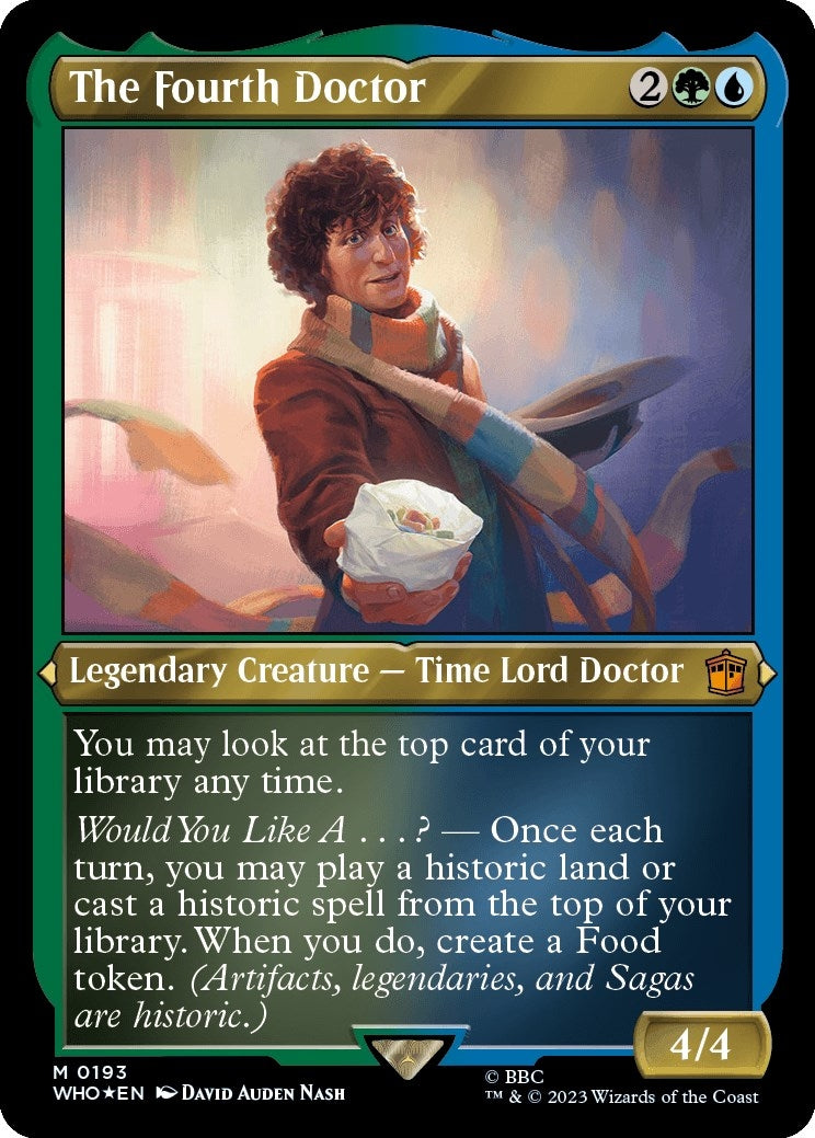 The Fourth Doctor Display Commander Thick Stock (193) [WHO]