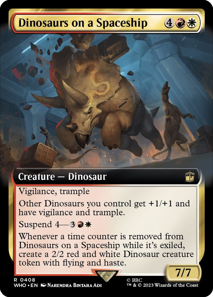 Dinosaurs on a Spaceship Extended Art (408) [WHO]