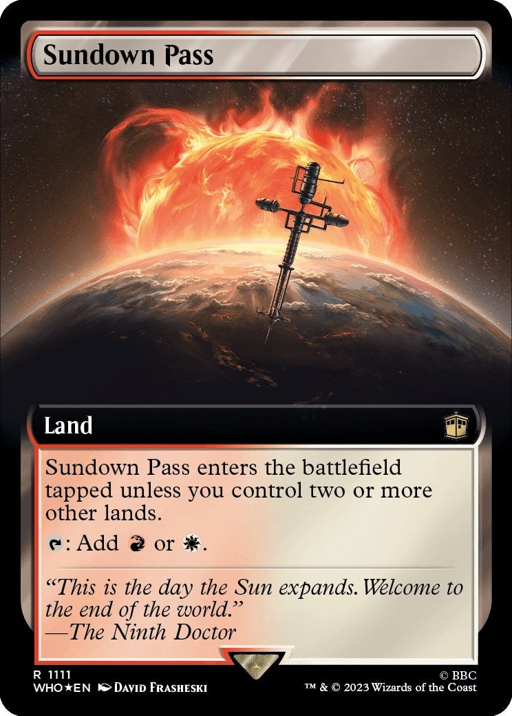 Sundown Pass Extended Art Surge Foil (1111) [WHO]