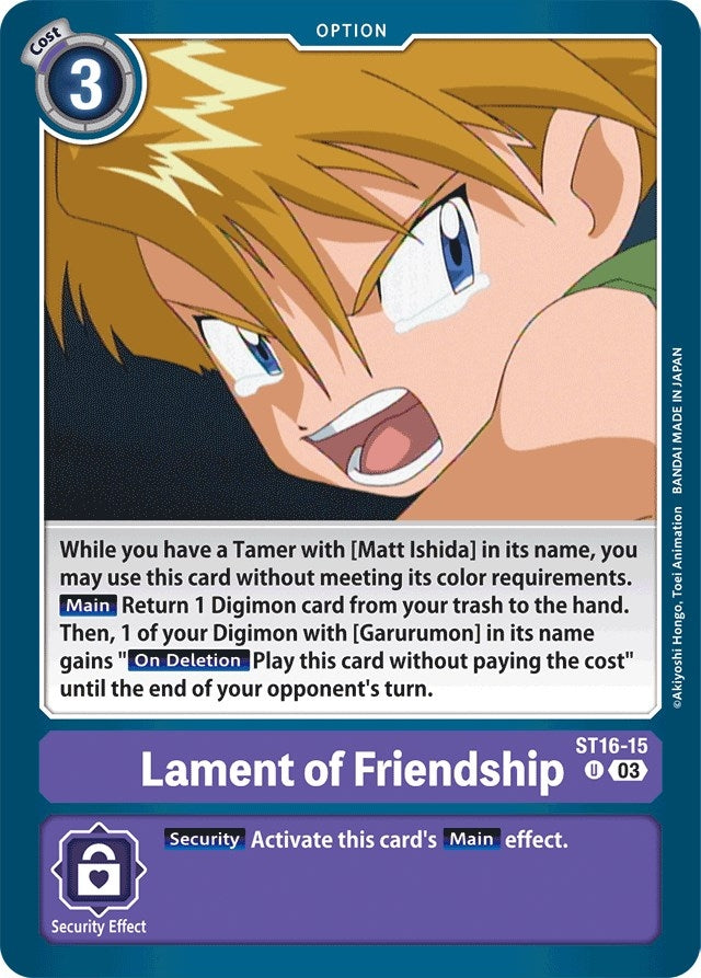 Image for Lament of Friendship [Starter Deck 16: Wolf of Friendship]