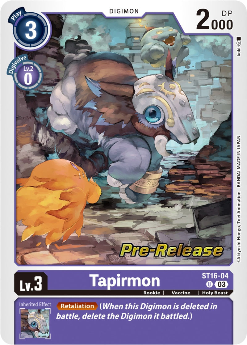 Image for Tapirmon [Starter Deck 16: Wolf of Friendship Pre-Release Cards]