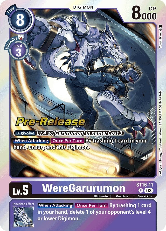 Image for WereGarurumon [Starter Deck 16: Wolf of Friendship Pre-Release Cards]