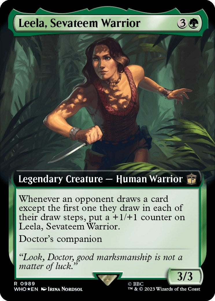 Leela Sevateem Warrior Extended Art Surge Foil (989) [WHO]
