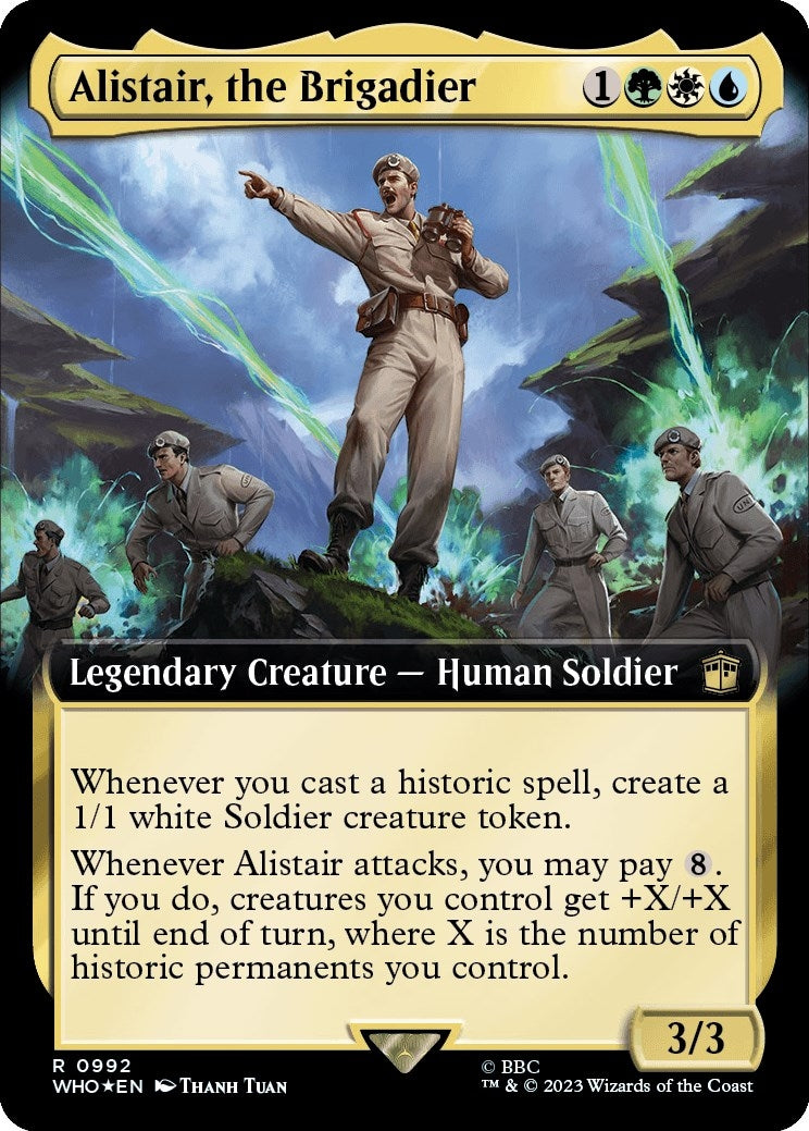 Alistair the Brigadier Extended Art Surge Foil (992) [WHO]