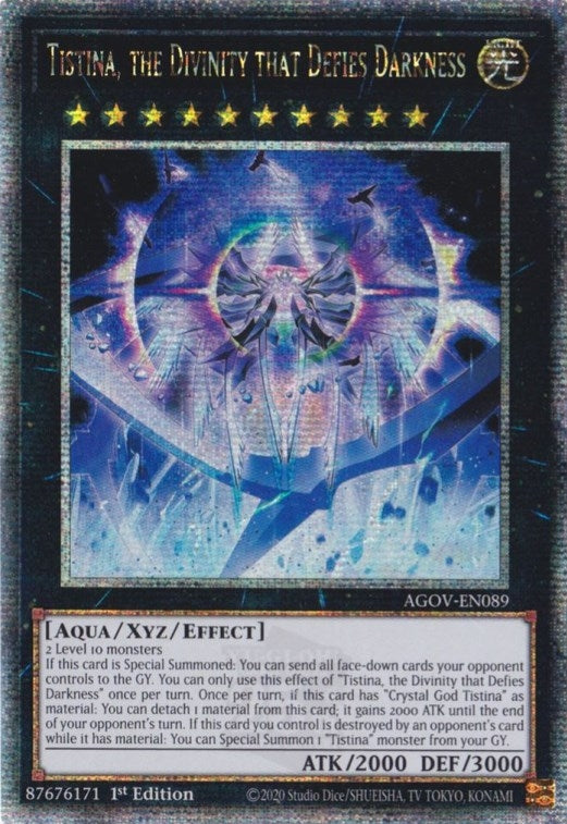 Tistina the Divinity that Defies Darkness Quarter Century Secret Rare (AGOV-EN089) [AGOV]