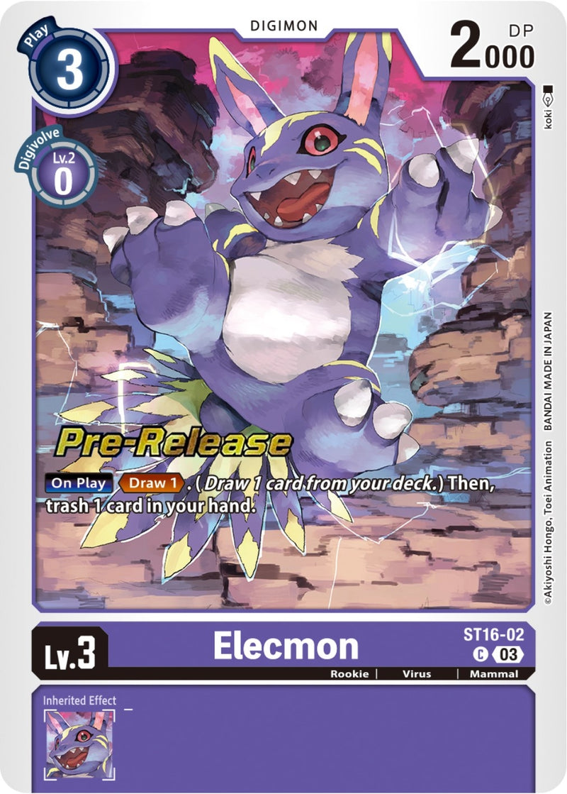 Image for Elecmon [Starter Deck 16: Wolf of Friendship Pre-Release Cards]