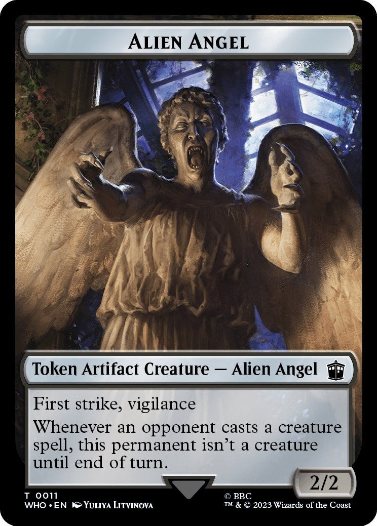 Alien Angel Alien Warrior Double Sided Token (11 // 14) [WHO]