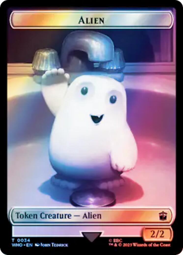 Alien Alien Warrior Double Sided Token Surge Foil (34 // 46) [WHO]