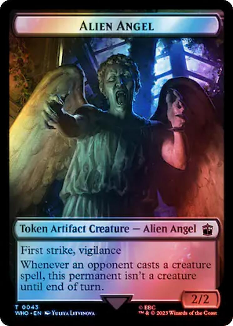 Alien Angel Alien Insect Double Sided Token Surge Foil (43 // 51) [WHO]