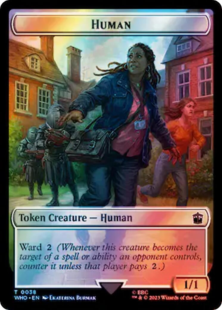 Human 0038 Food 0058 Double Sided Token Surge Foil (38 // 58) [WHO]