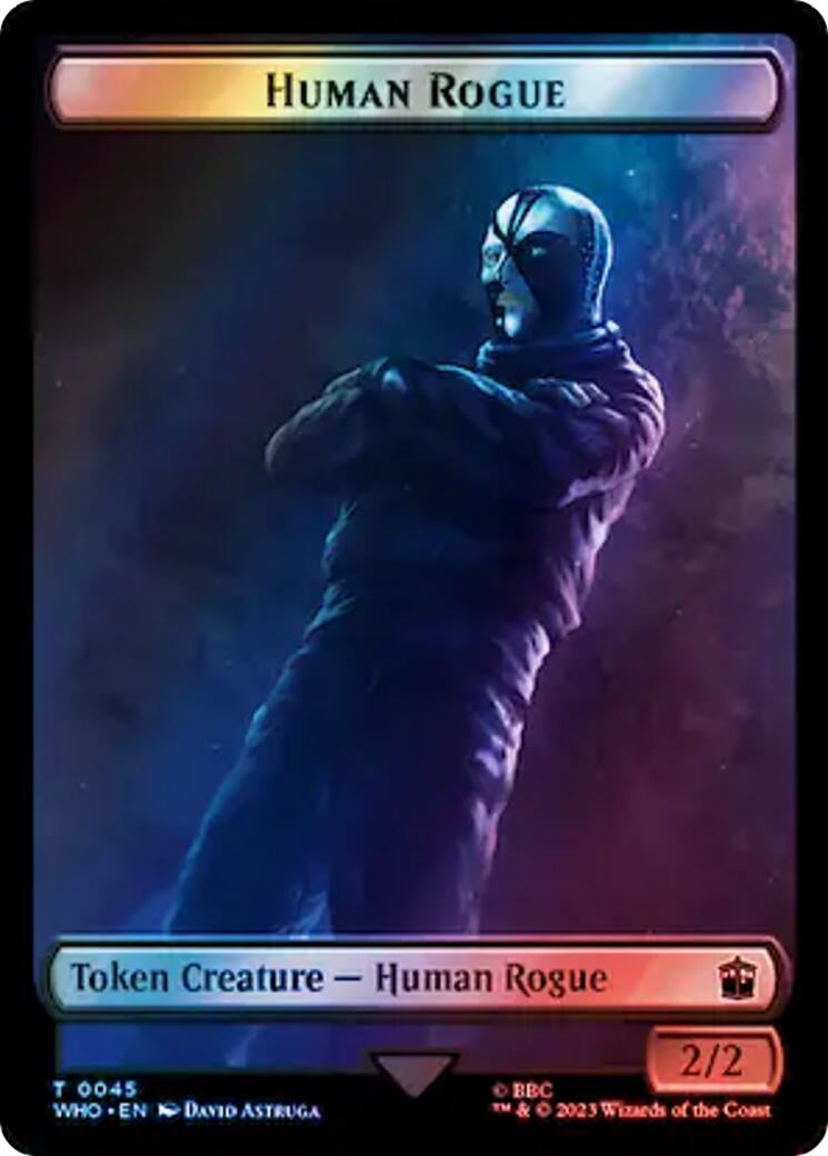 Human Rogue Dinosaur Double Sided Token Surge Foil (45 // 52) [WHO]