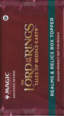 Universes Beyond The Lord of the Rings Tales of Middle earth Realms and Relics Box Topper Pack [LTR]
