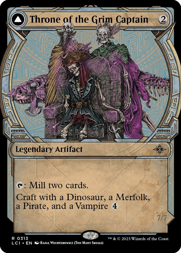 Throne of the Grim Captain // The Grim Captain (Showcase) [The Lost Caverns of Ixalan]
