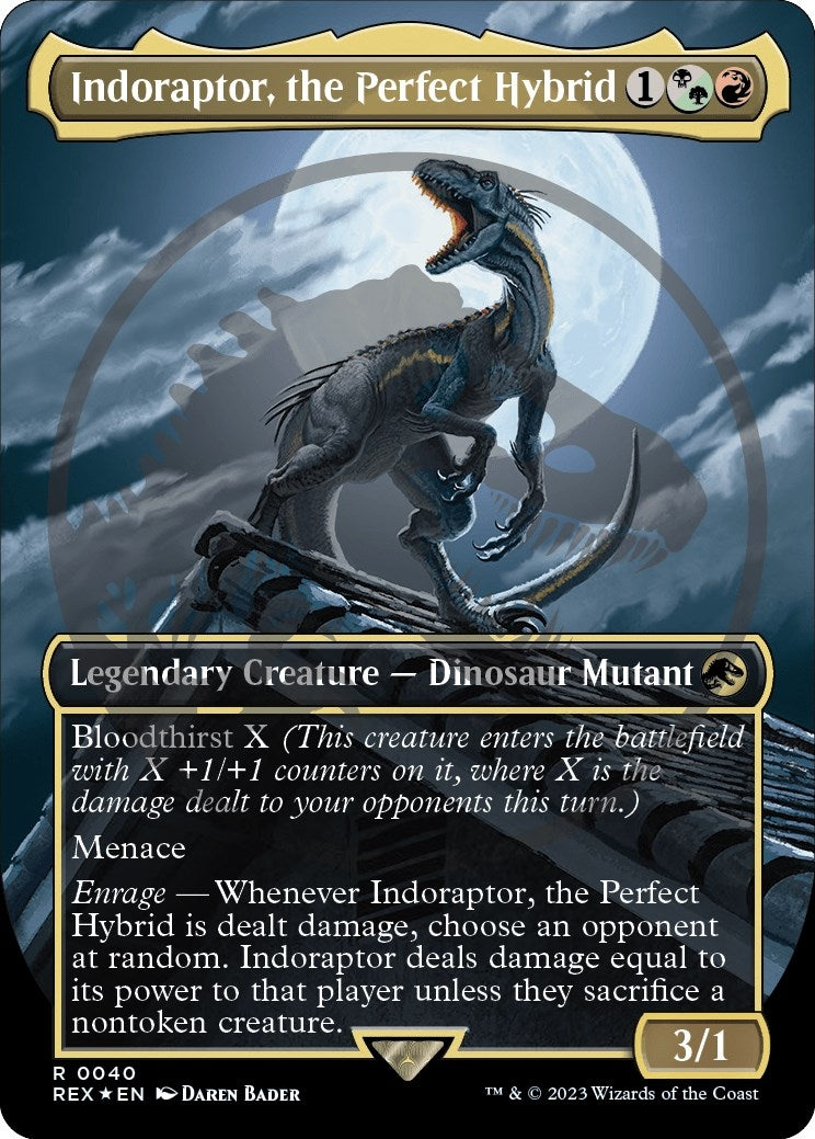 Indoraptor the Perfect Hybrid Borderless Emblem (40) [REX]