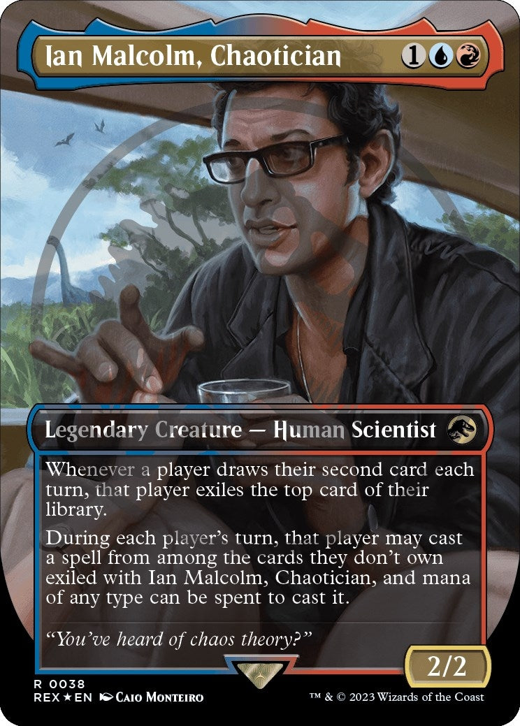 Ian Malcolm Chaotician Borderless Emblem (38) [REX]