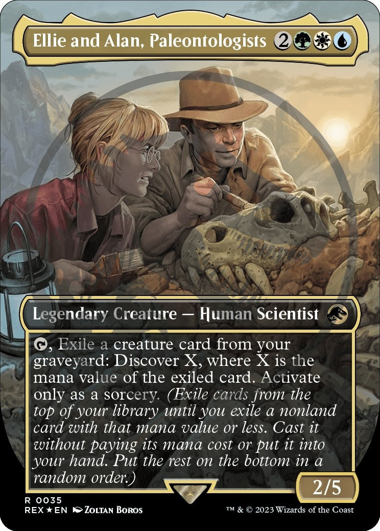 Ellie and Alan Paleontologists Borderless Emblem (35) [REX]