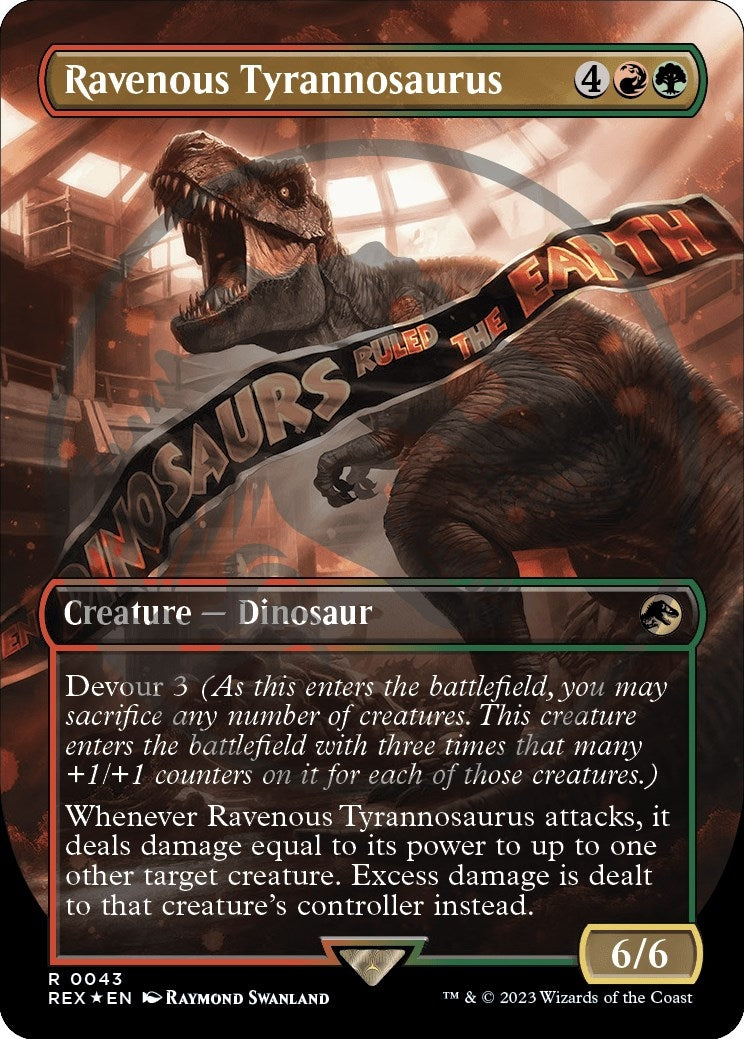 Ravenous Tyrannosaurus Borderless Emblem (43) [REX]