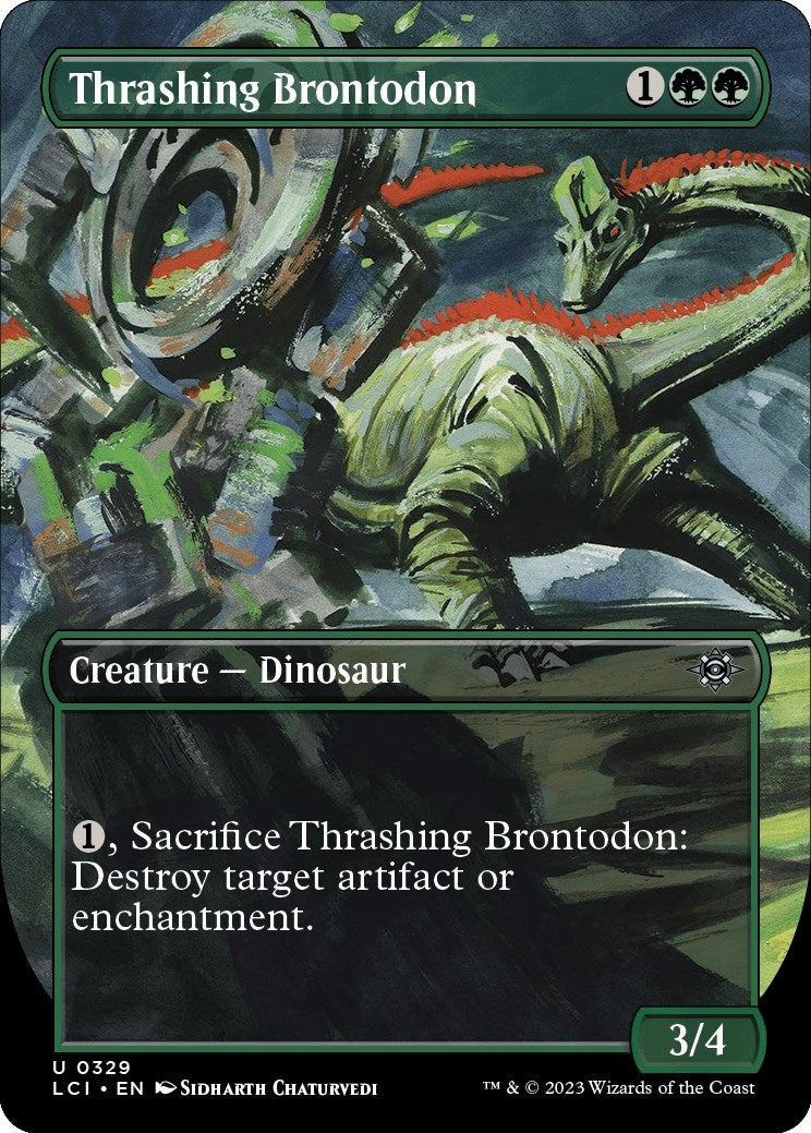 Thrashing Brontodon (Borderless) [The Lost Caverns of Ixalan]