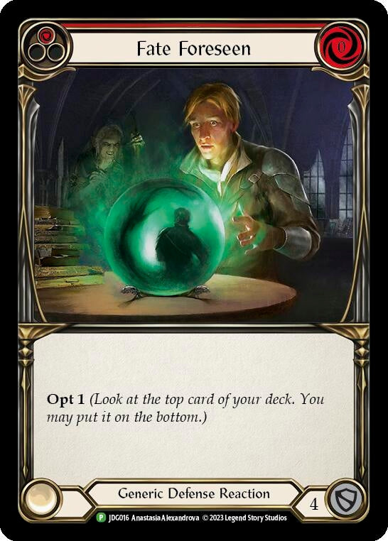 Image for Fate Foreseen (Red) - JDG016 [Flesh and Blood: Promo Cards]