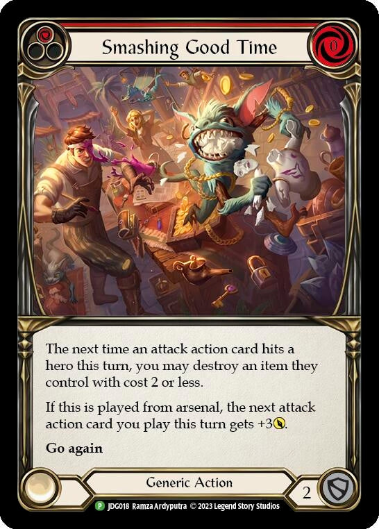 Image for Smashing Good Time (Red) - JDG018 [Flesh and Blood: Promo Cards]