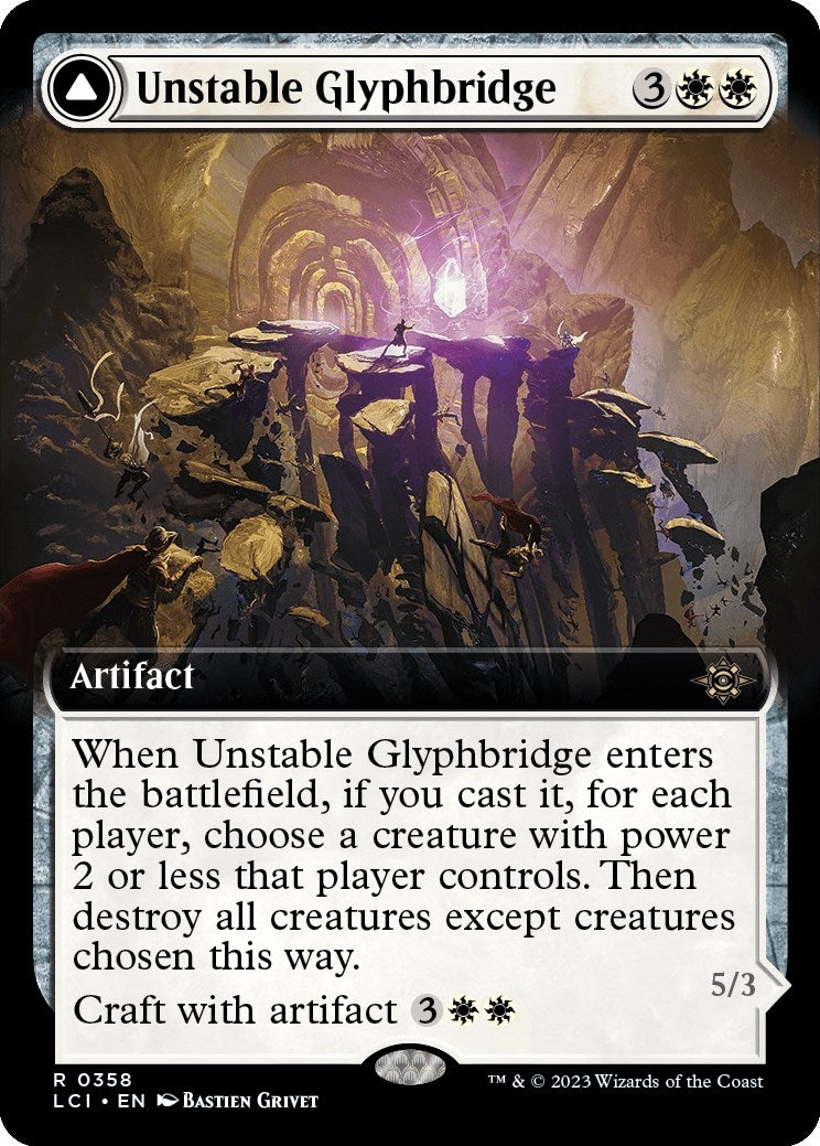 Unstable Glyphbridge // Sandswirl Wanderglyph (Extended Art) [The Lost Caverns of Ixalan]