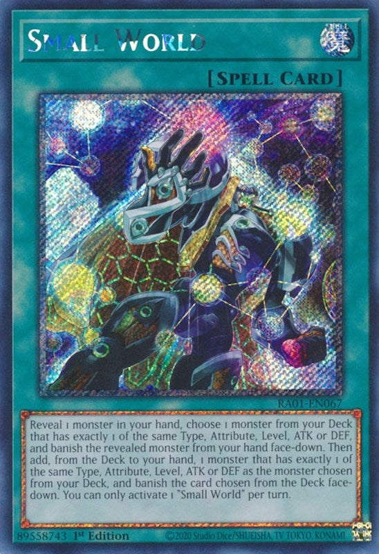 Small World Platinum Secret Rare (RA01-EN067) [RA01]