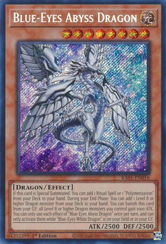Blue Eyes Abyss Dragon Secret Rare (RA01-EN016) [RA01]