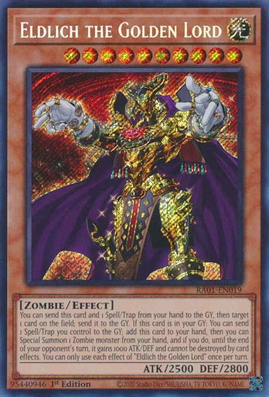 Eldlich the Golden Lord Secret Rare (RA01-EN019) [RA01]