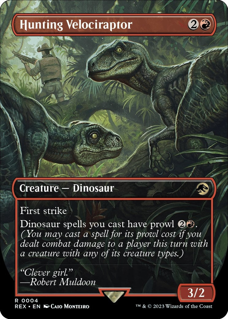 Hunting Velociraptor Borderless (4) [REX]
