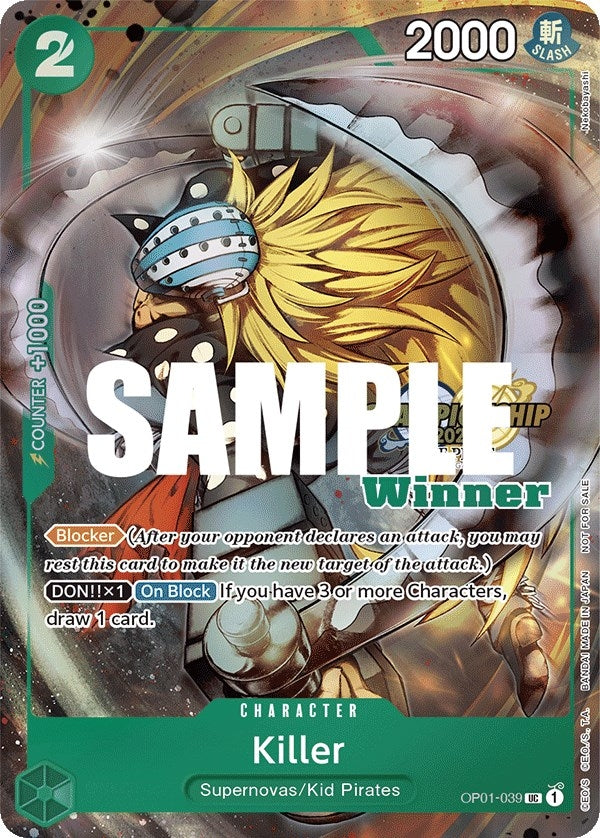 Killer CS 2023 Top Players Pack Winner (OP01-039) [OP-PR]