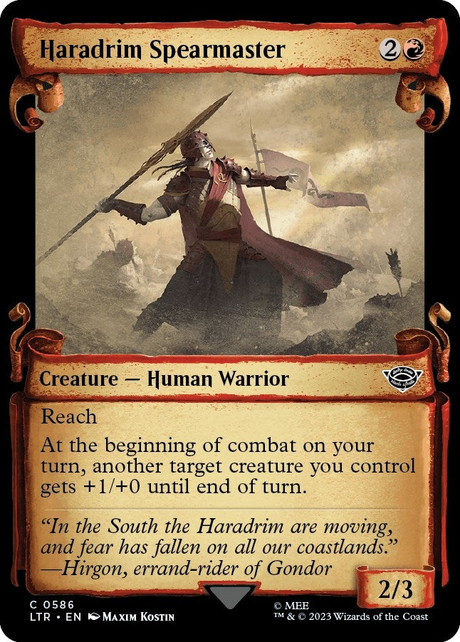 Haradrim Spearmaster Showcase Scrolls (586) [LTR]
