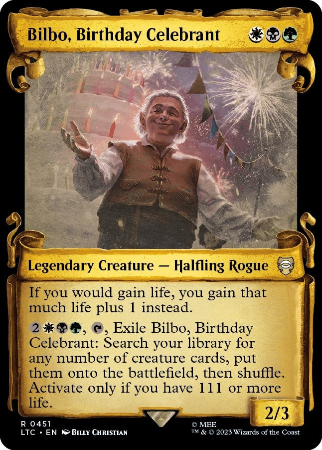 Bilbo Birthday Celebrant Showcase Scrolls (451) [LTC]