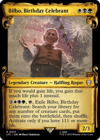 Bilbo Birthday Celebrant Showcase Scrolls (451) [LTC]