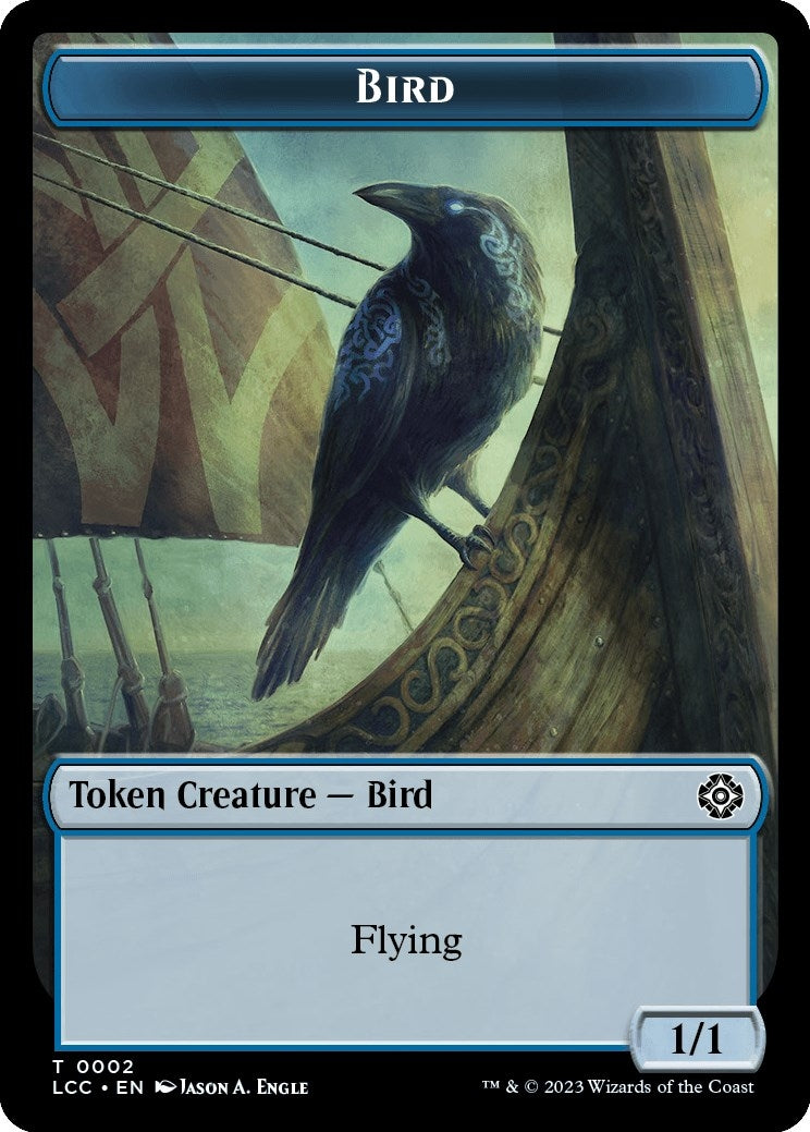 Bird Merfolk 0003 Double Sided Token (2 // 3) [LCC]