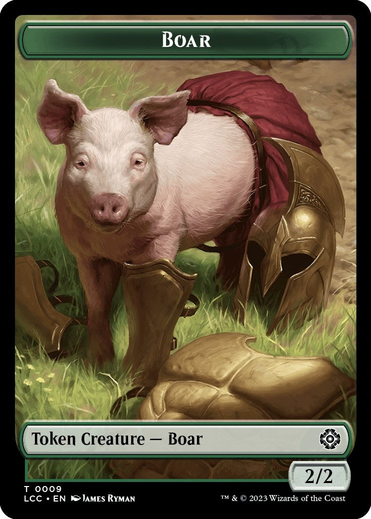 Boar Merfolk 0003 Double Sided Token (9 // 3) [LCC]