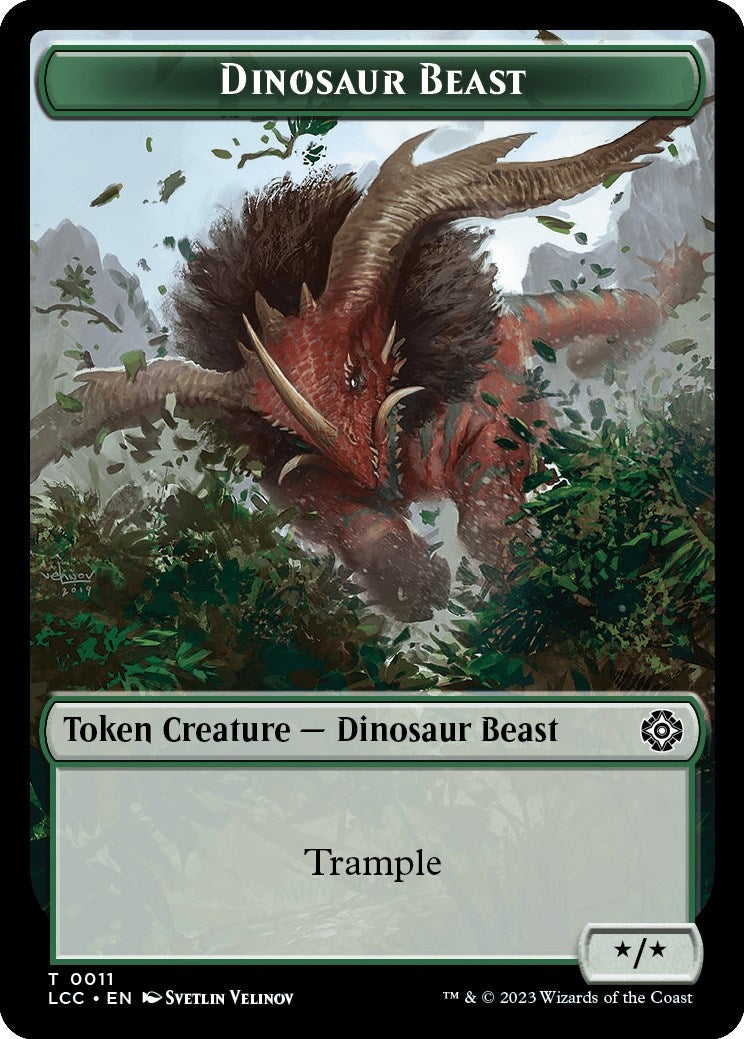 Dinosaur Beast Dinosaur Double Sided Token (11 // 10) [LCC]