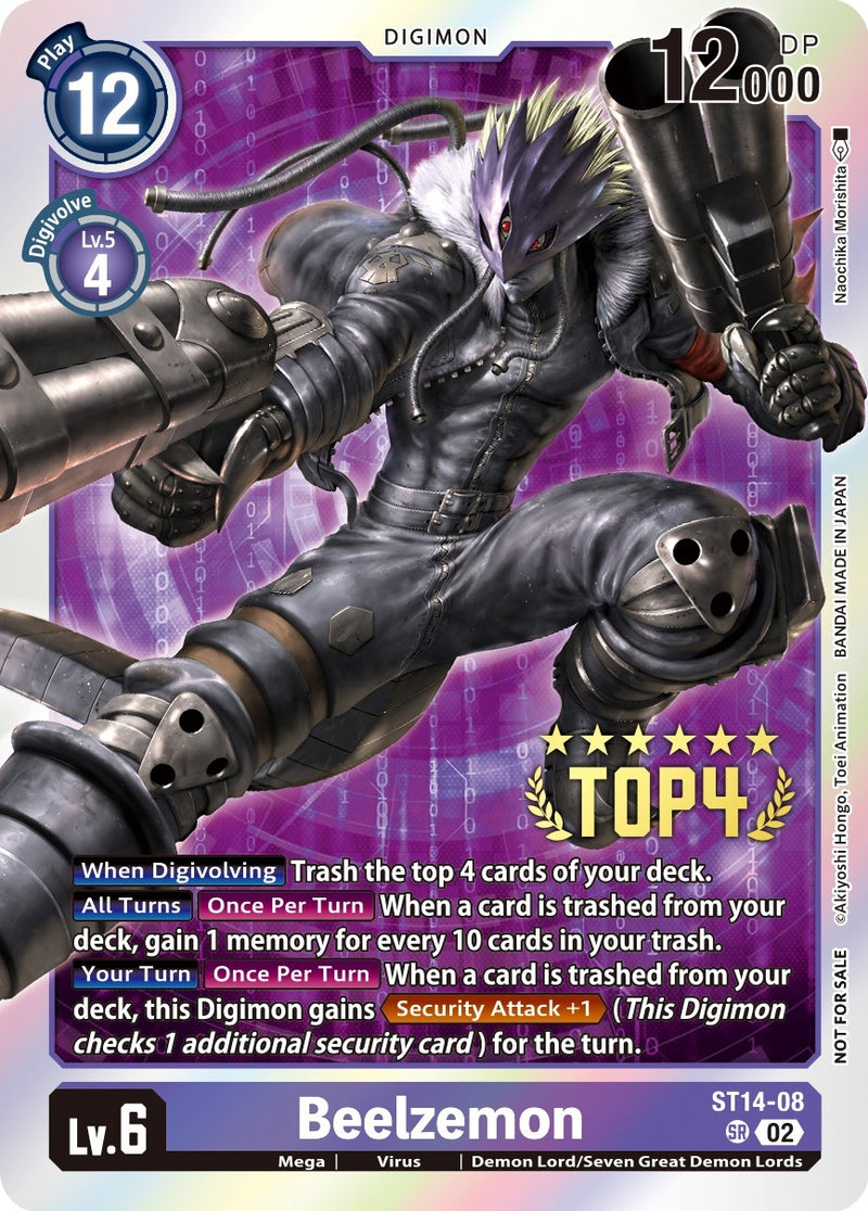 Image for Beelzemon (Digimon 3-On-3 November 2023 Top 4) [Starter Deck 14: Beelzemon Advanced Deck Set]
