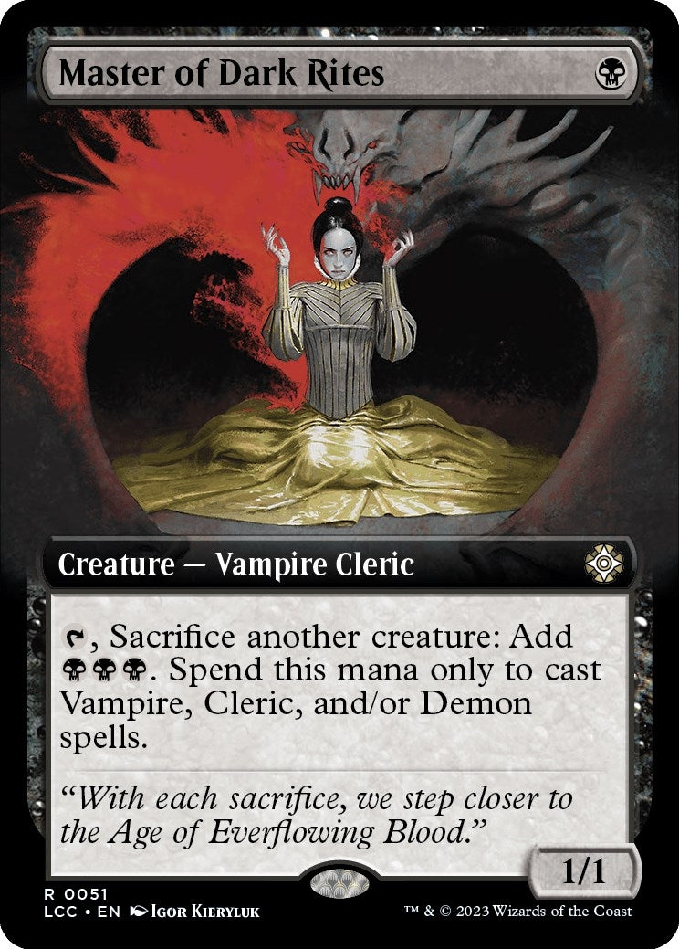 Master of Dark Rites (Extended Art) [The Lost Caverns of Ixalan Commander]