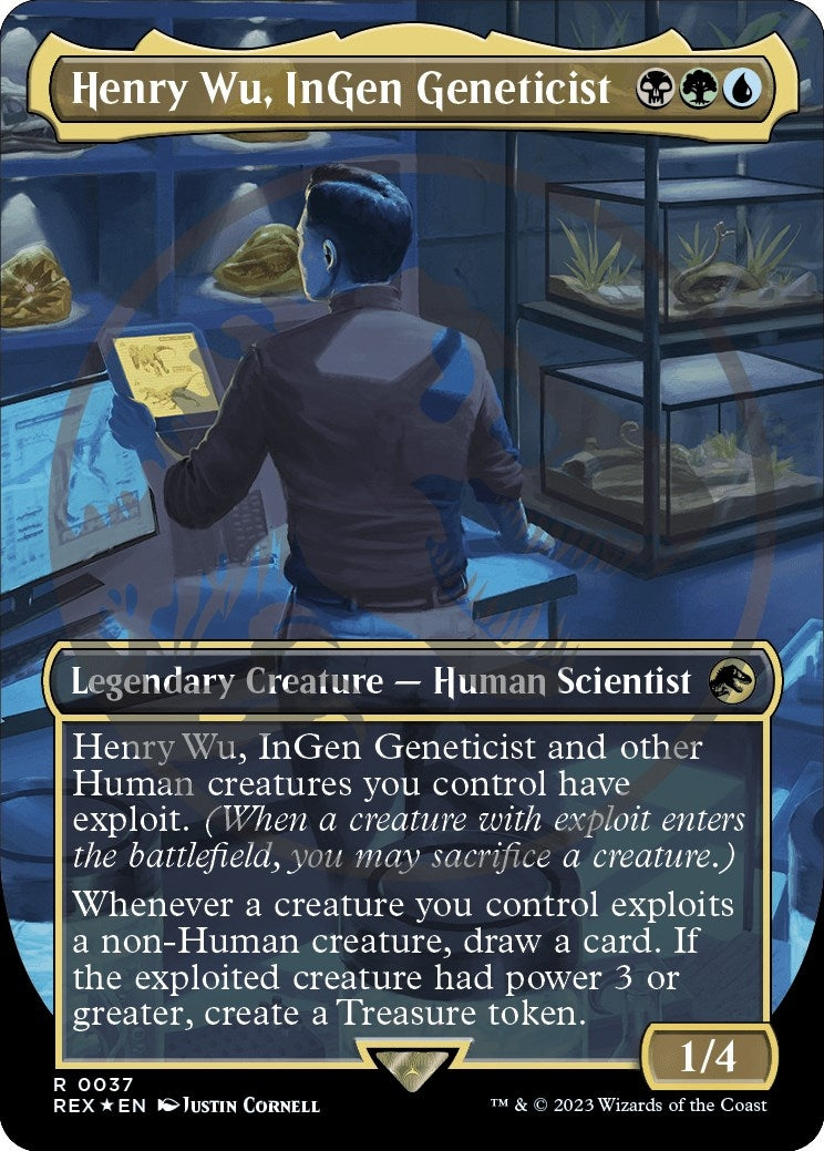 Henry Wu InGen Geneticist Borderless Emblem (37) [REX]