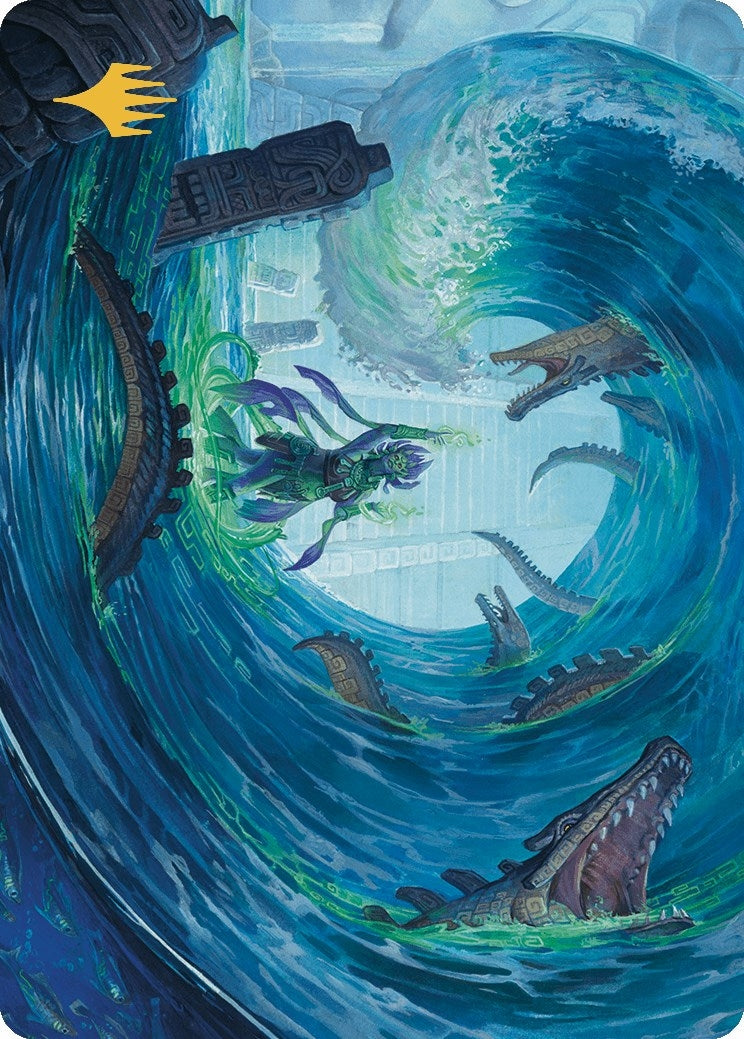 Wave Goodbye Art Card Gold Stamped Planeswalker Symbol (76) [ASLCI]