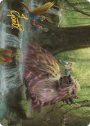 Basking Capybara Art Card Gold Stamped Signature (22) [ASLCI]