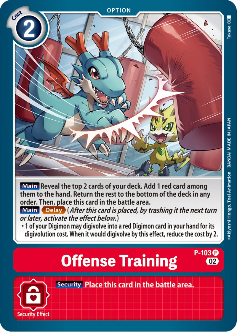 Image for Offense Training - P-103 (Blast Ace Box Topper) [Digimon Promotion Cards]