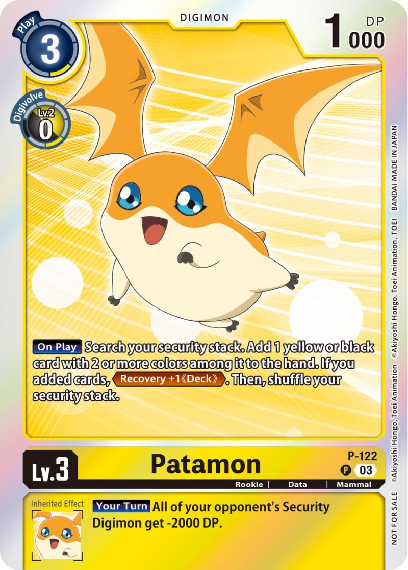 Image for Patamon - P-122 (Tamer Party Pack -The Beginning- Ver. 2.0) [Digimon Promotion Cards]