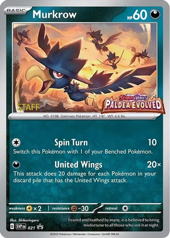 Murkrow 021 Prerelease Staff (021) [SVP]