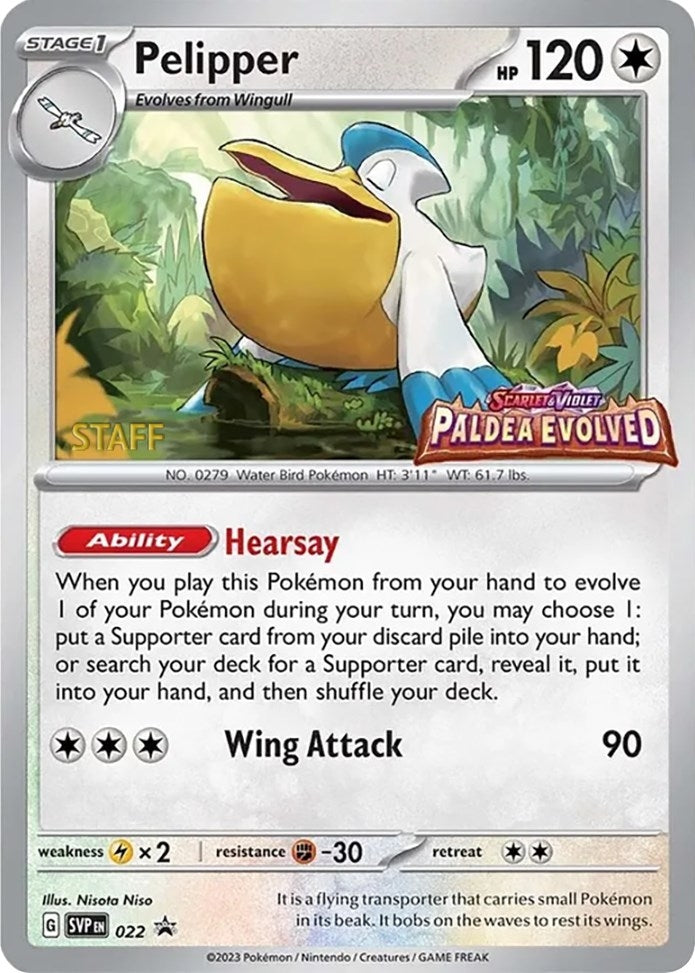 Pelipper 022 Prerelease Staff (022) [SVP]