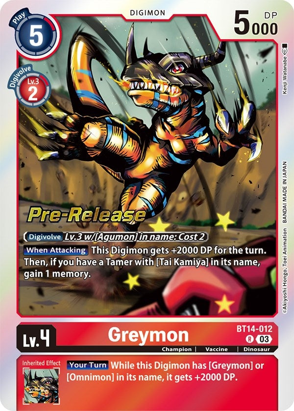 Image for Greymon [Blast Ace Pre-Release Cards]