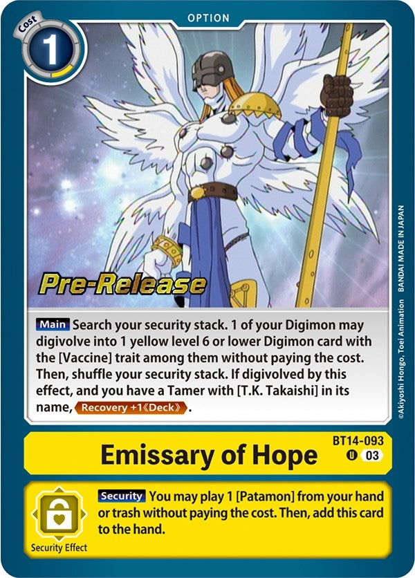 Image for Emissary of Hope [Blast Ace Pre-Release Cards]