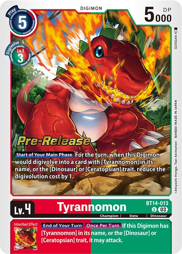 Image for Tyrannomon [Blast Ace Pre-Release Cards]
