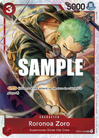 Roronoa Zoro - OP01-025 (Ultra Deck: The Three Captains) (OP01-025) [OP-PR]